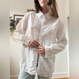 button up with embroidered collar